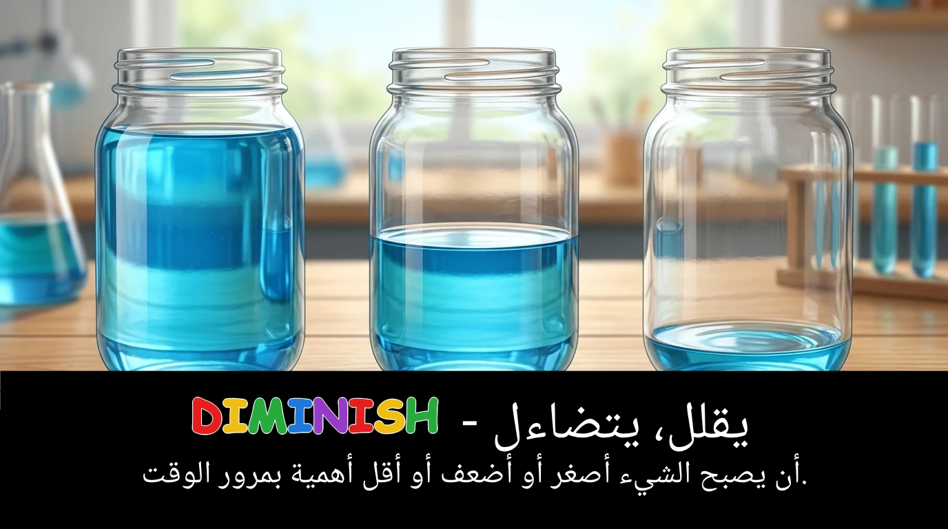 Arabic Illustration for diminish